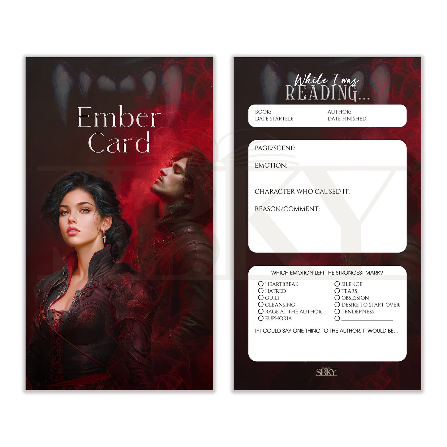 Ember Card "Wings of Night" - Reading Emotion Tracker