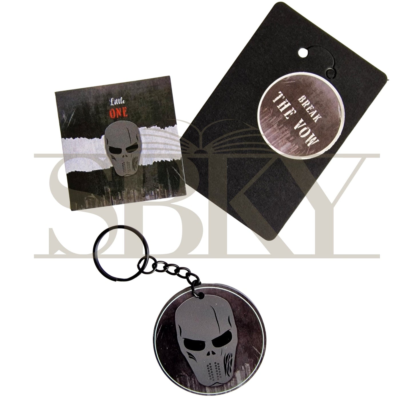 "Grey Mask" Keychain