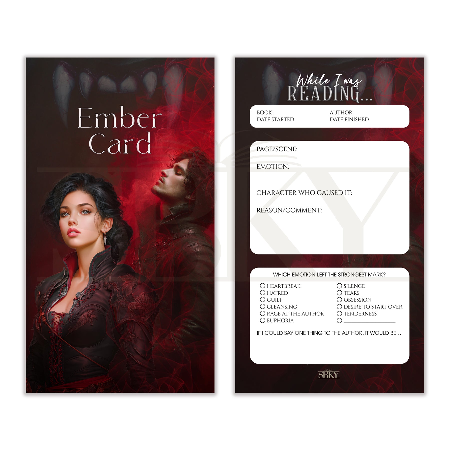 Ember Card "Wings of Night" - Reading Emotion Tracker