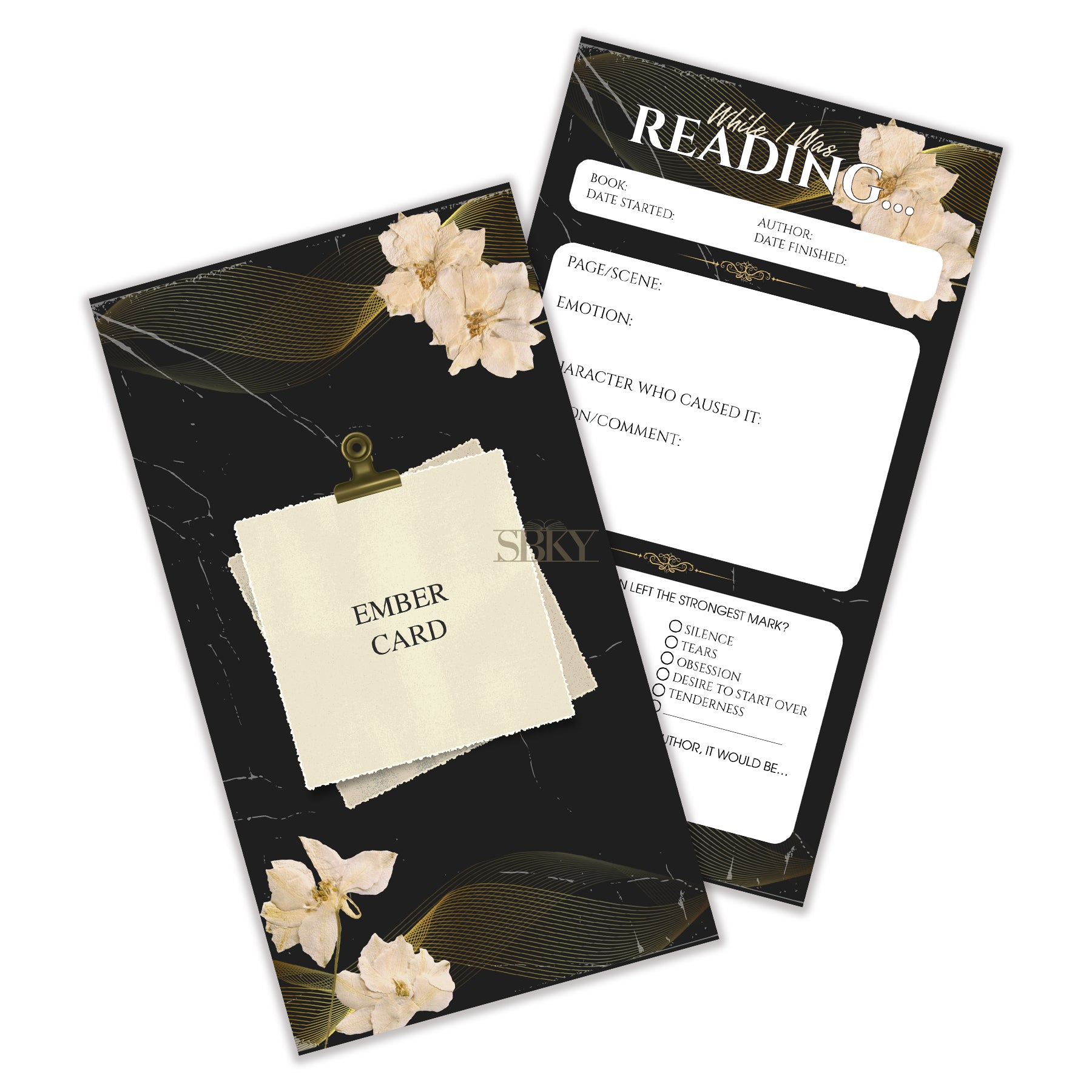 Ember Card "Golden Bloom" - Reading Emotion Tracker