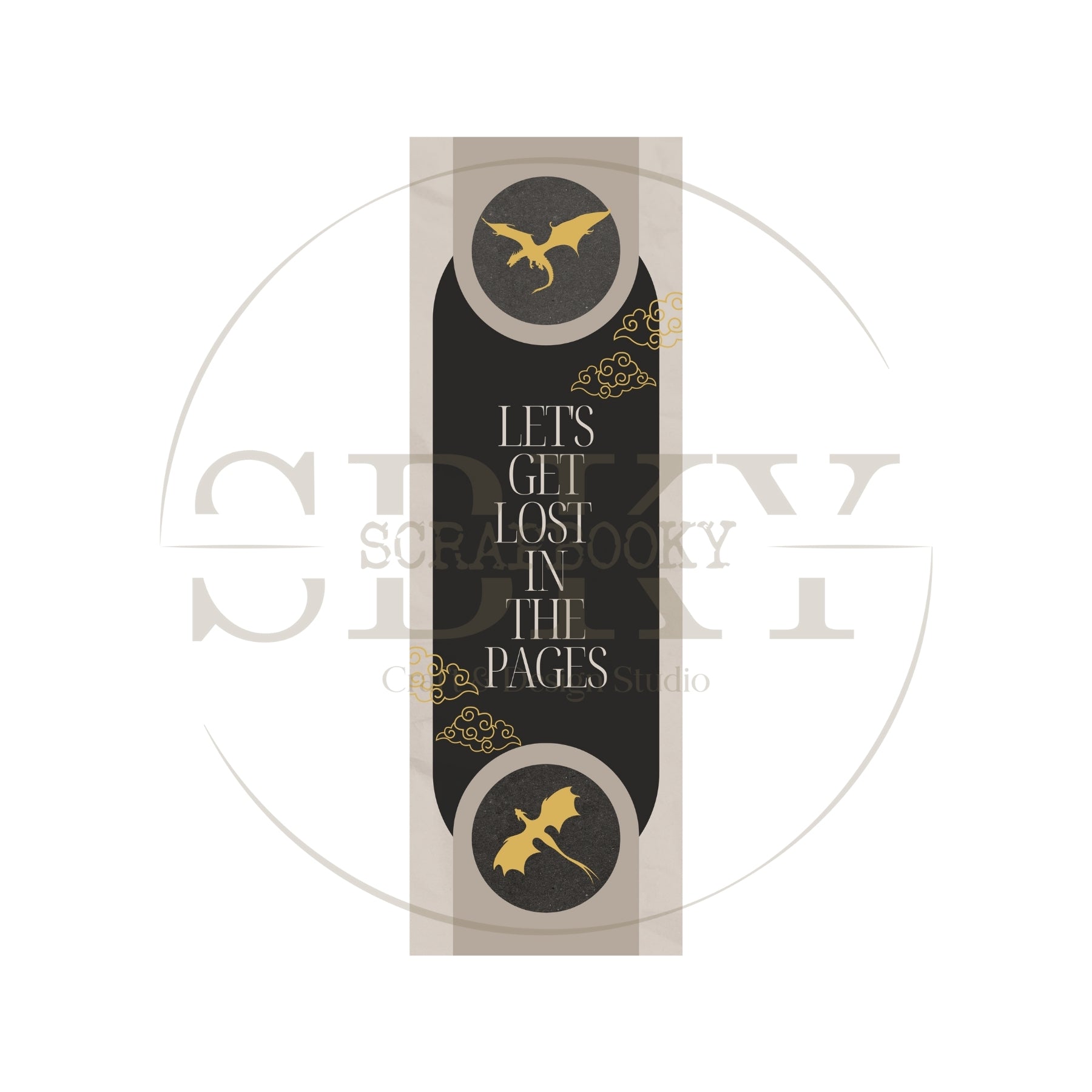 "Lets Get Lost In The Pages" Paper Bookmark