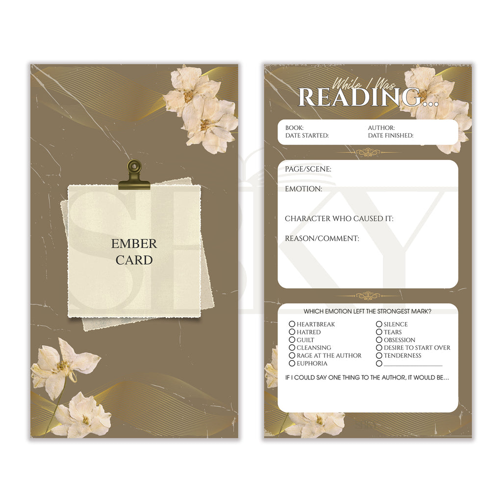 Ember Card "Ivory Bloom" - Reading Emotion Tracker