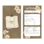 Ember Card "Ivory Bloom" - Reading Emotion Tracker