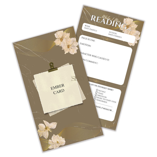 Ember Card "Ivory Bloom" - Reading Emotion Tracker
