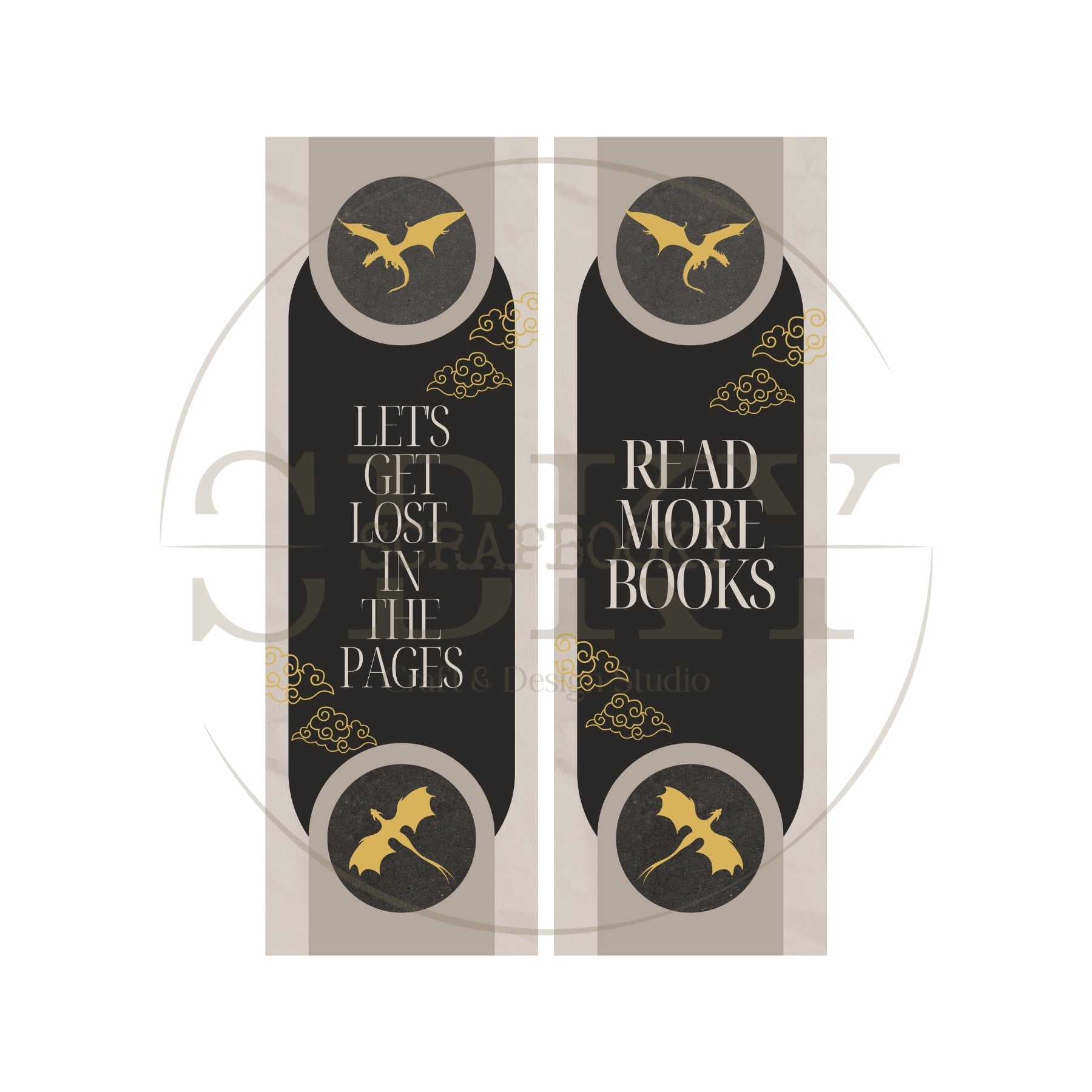"Lets Get Lost In The Pages" Paper Bookmark