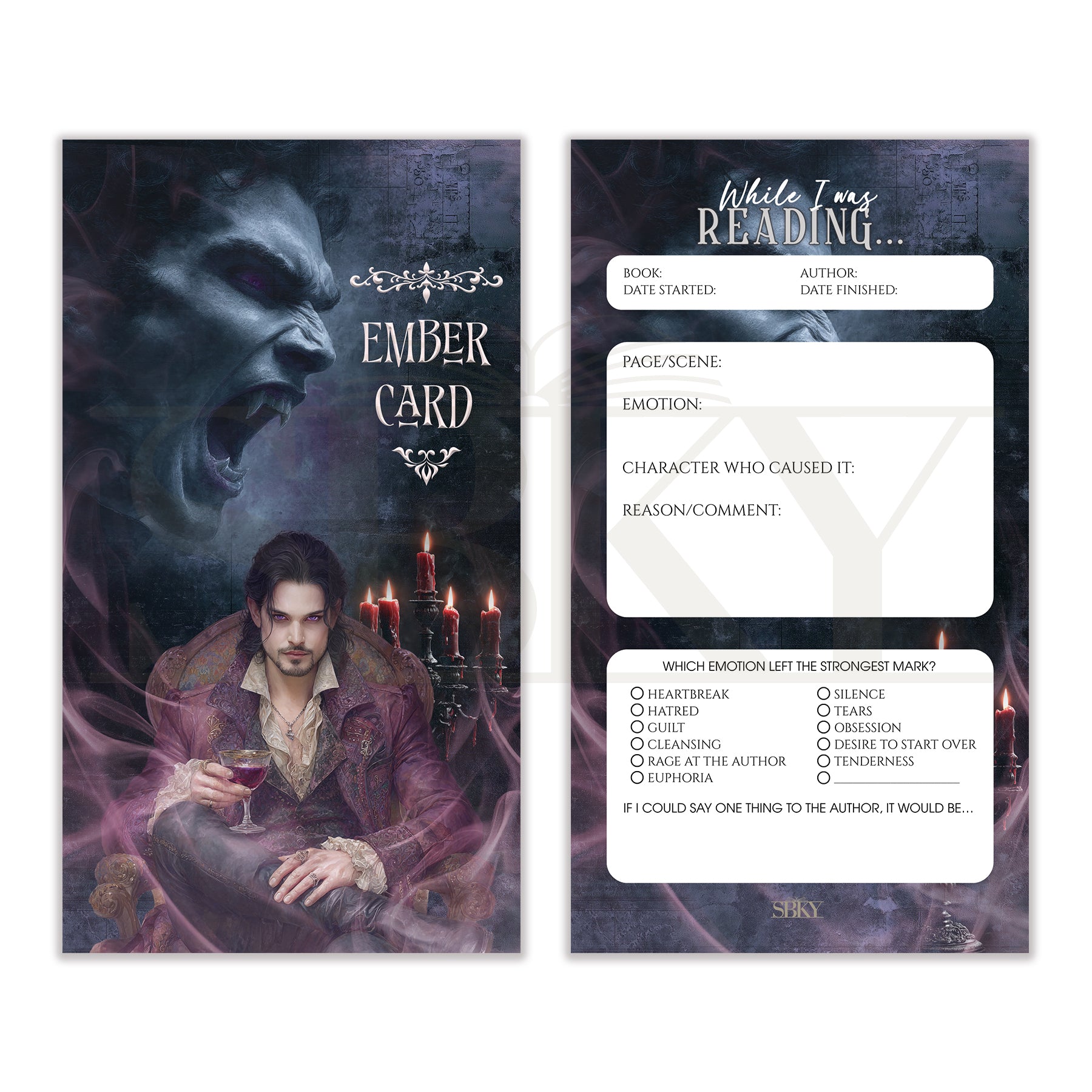 Ember Card "Crimson Thirst" - Reading Emotion Tracker