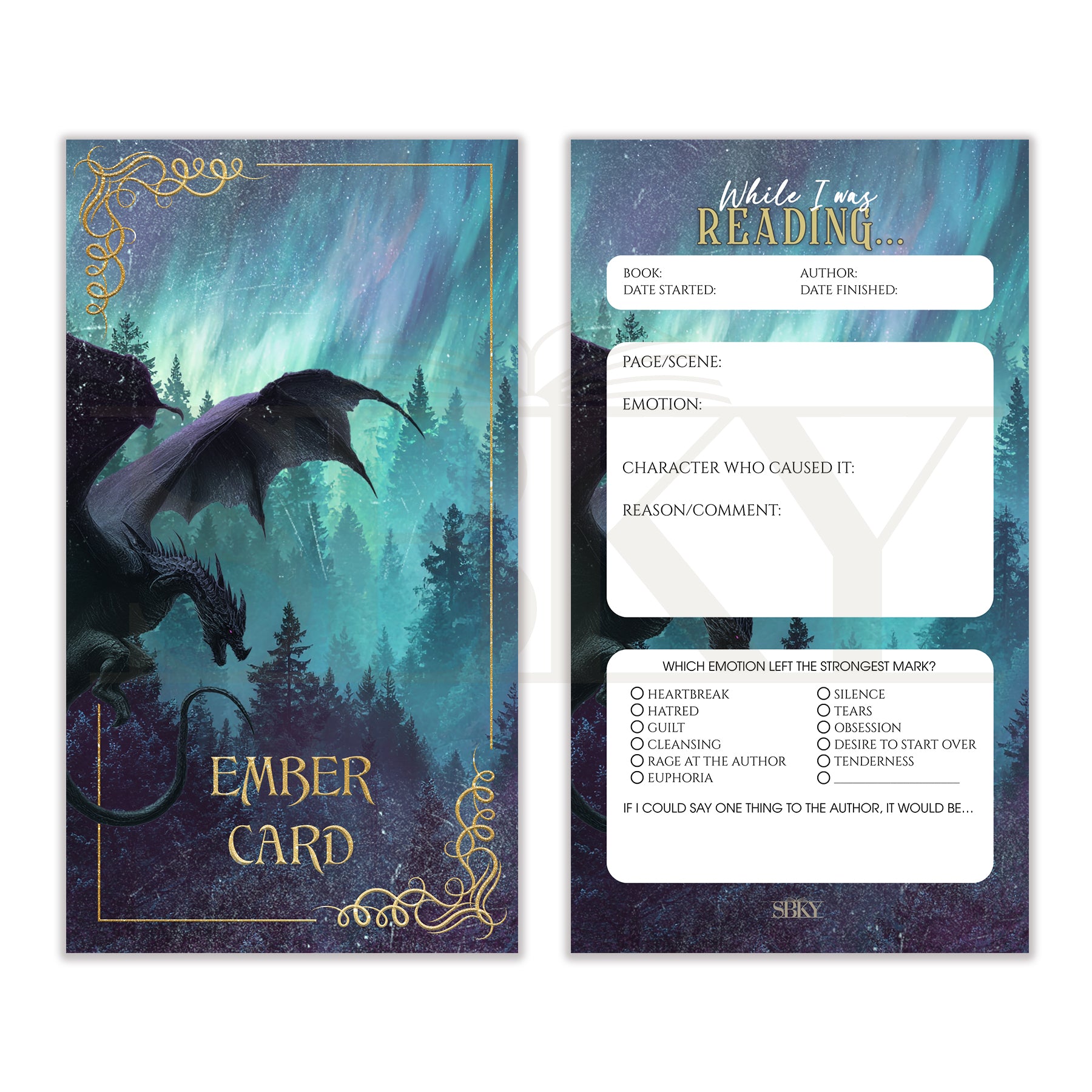 Ember Card "Dragon’s Veil" - Reading Emotion Tracker