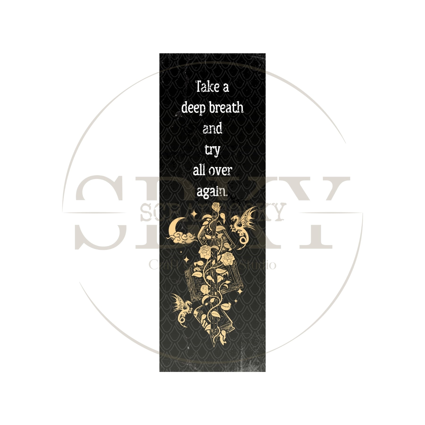 "Take a deep breath..." Paper Bookmark