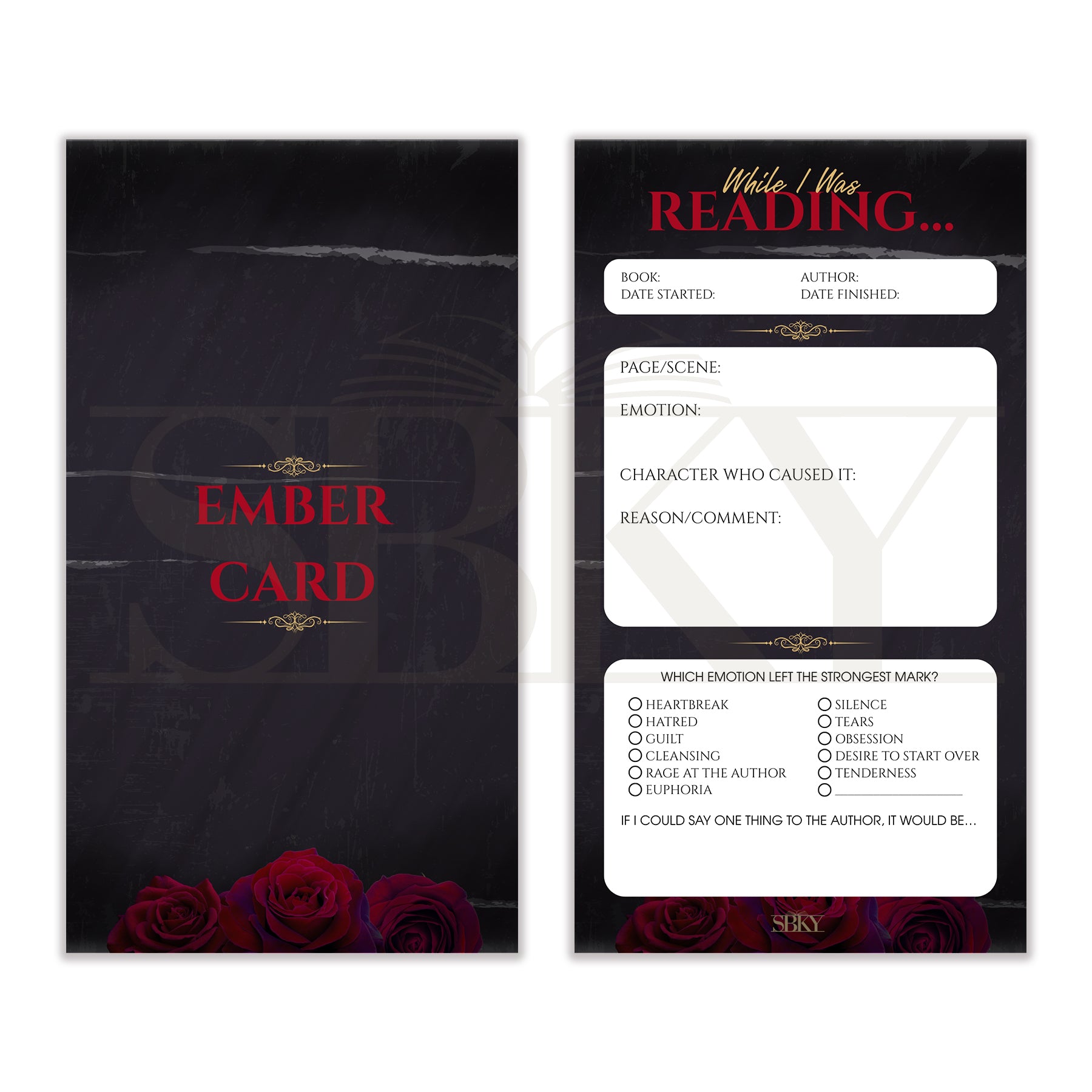 Ember Card "Scarlet Silence" - Reading Emotion Tracker