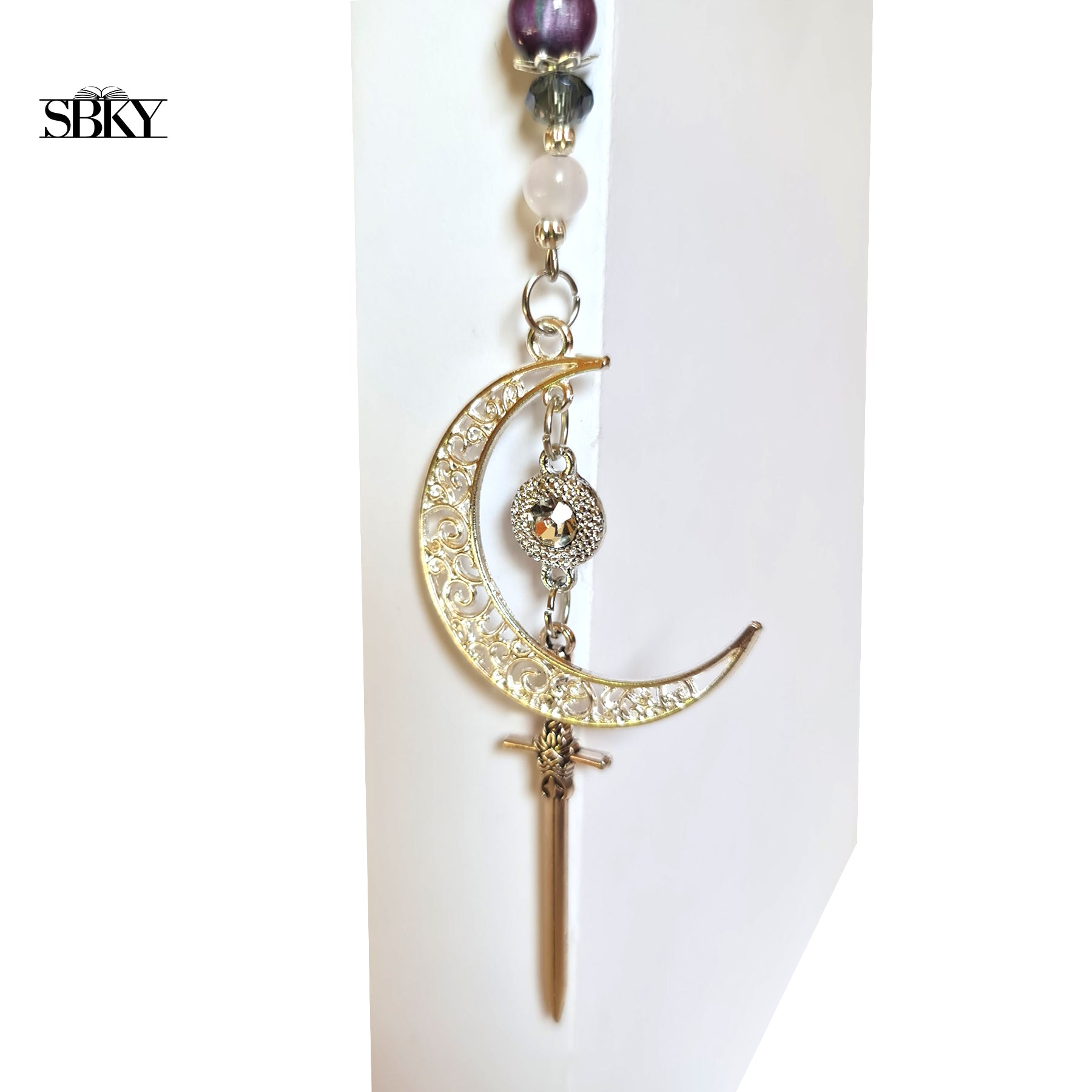 Crescent Moon Handmade Jewelry Bookmark