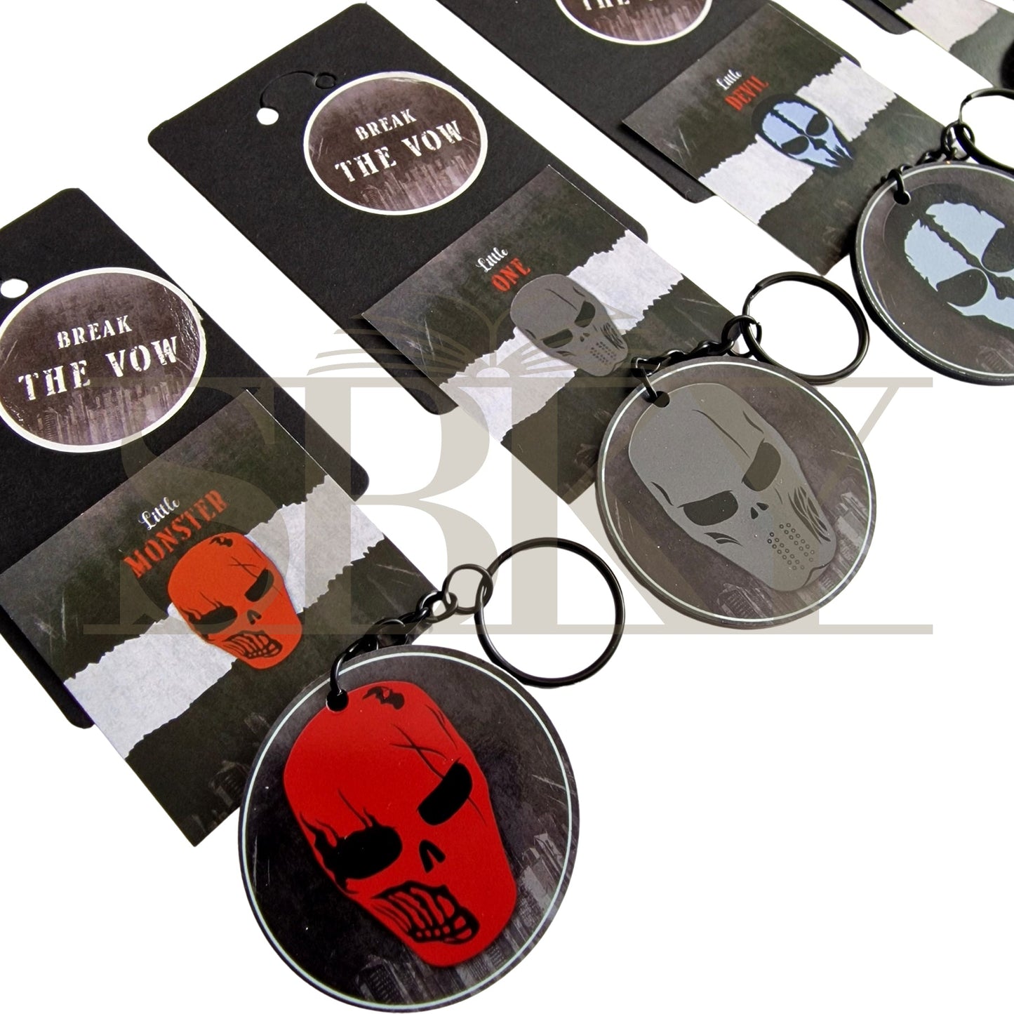 "Grey Mask" Keychain
