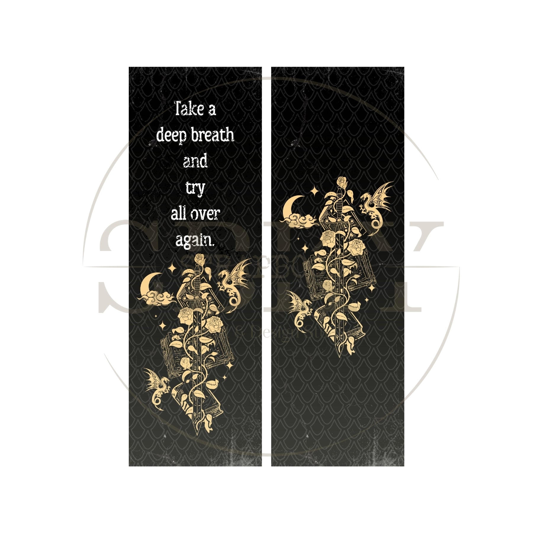 "Take a deep breath..." Paper Bookmark