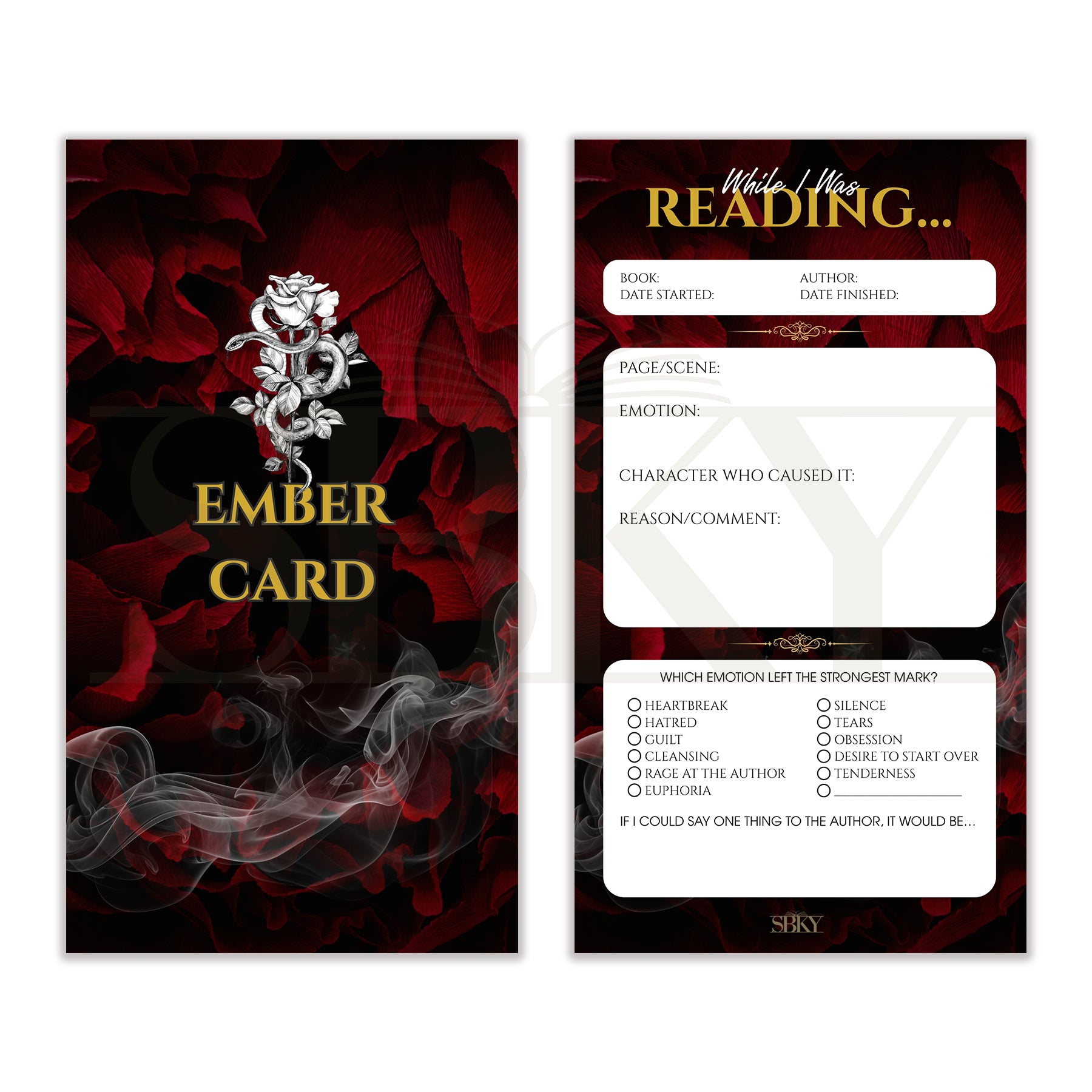 Ember Card "Serpent Rose" - Reading Emotion Tracker