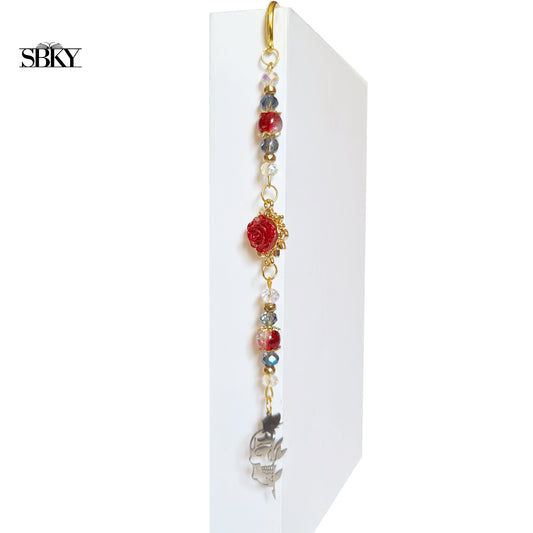 Dark Romance Rose & Mask Handmade Jewelry Bookmark