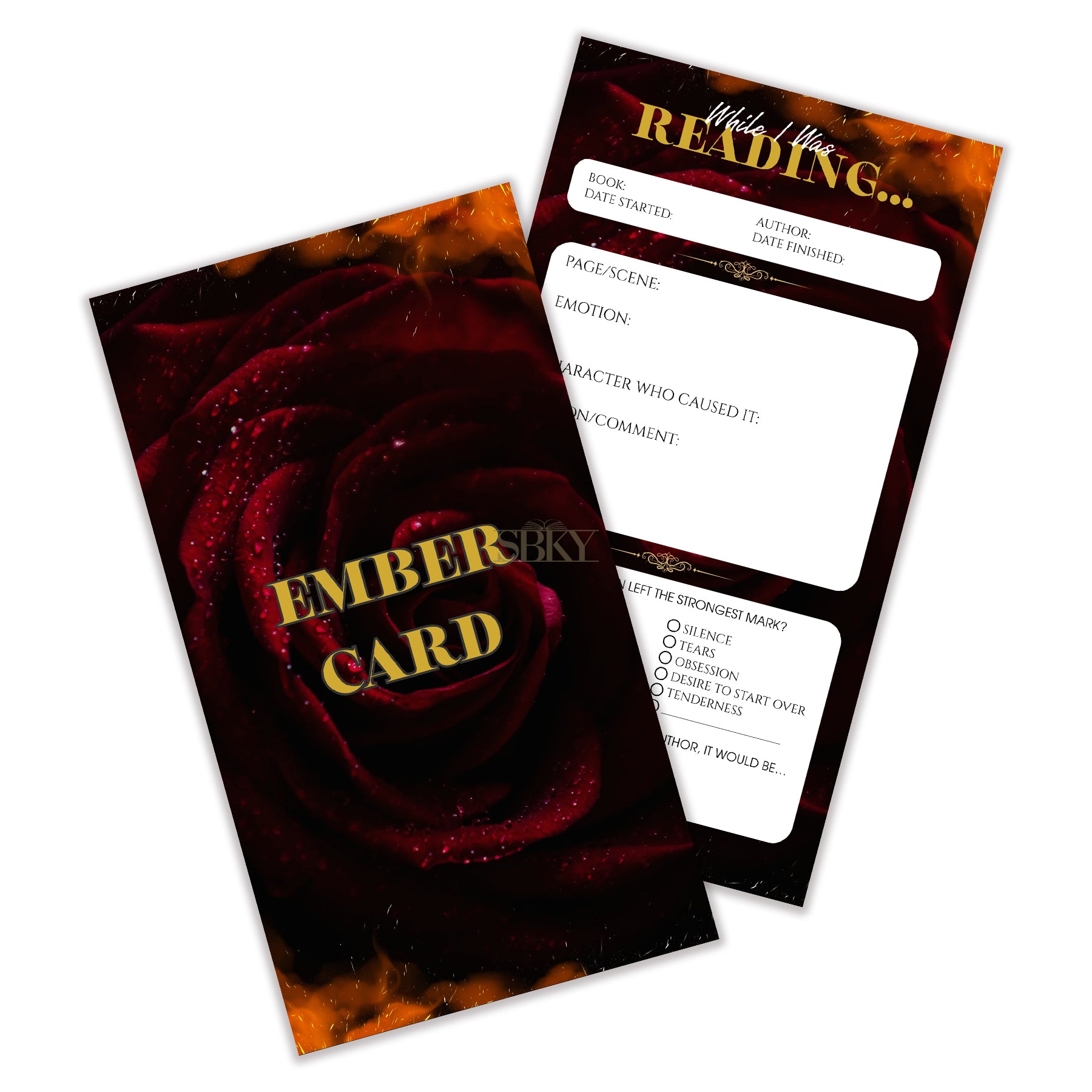Ember Card "Burning Rose" - Reading Emotion Tracker