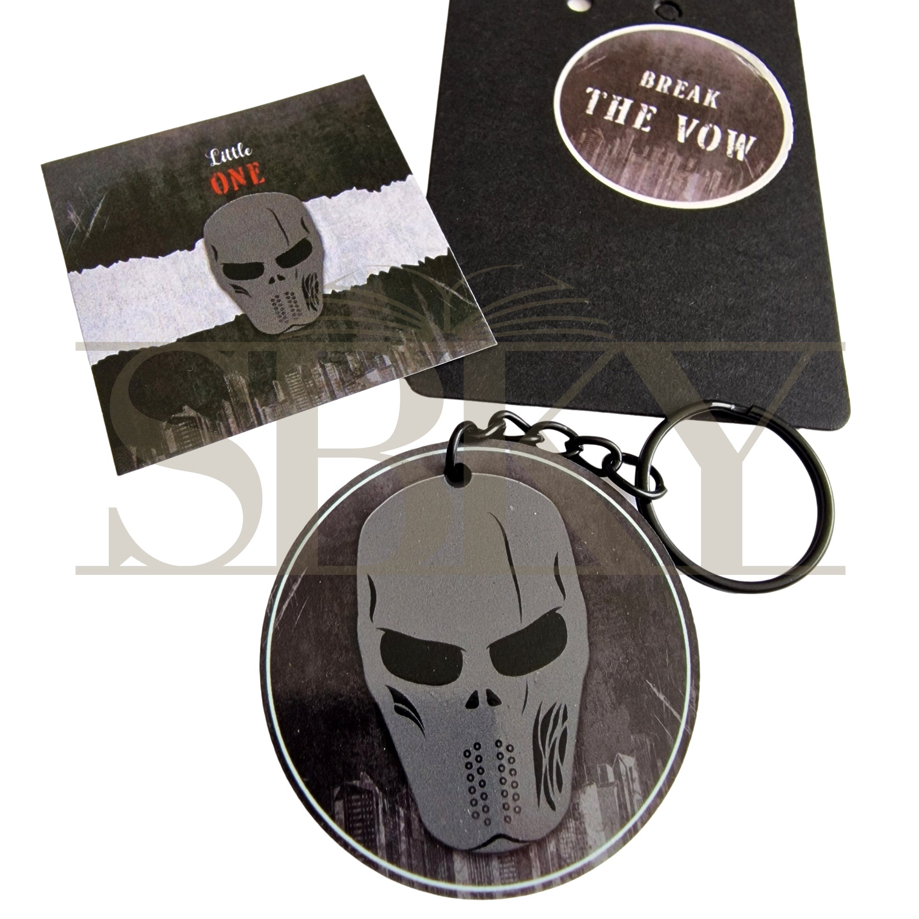 "Grey Mask" Keychain