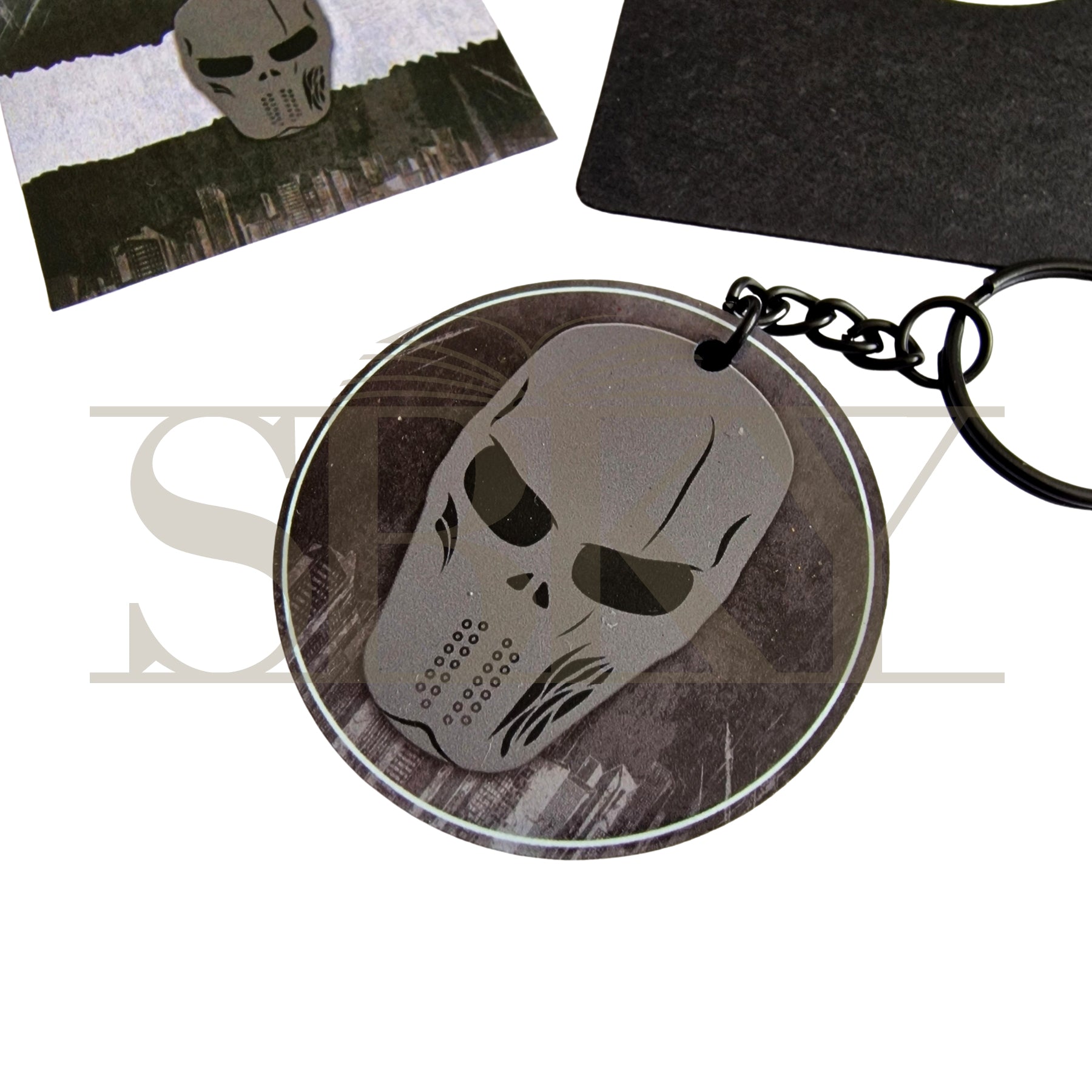 "Grey Mask" Keychain