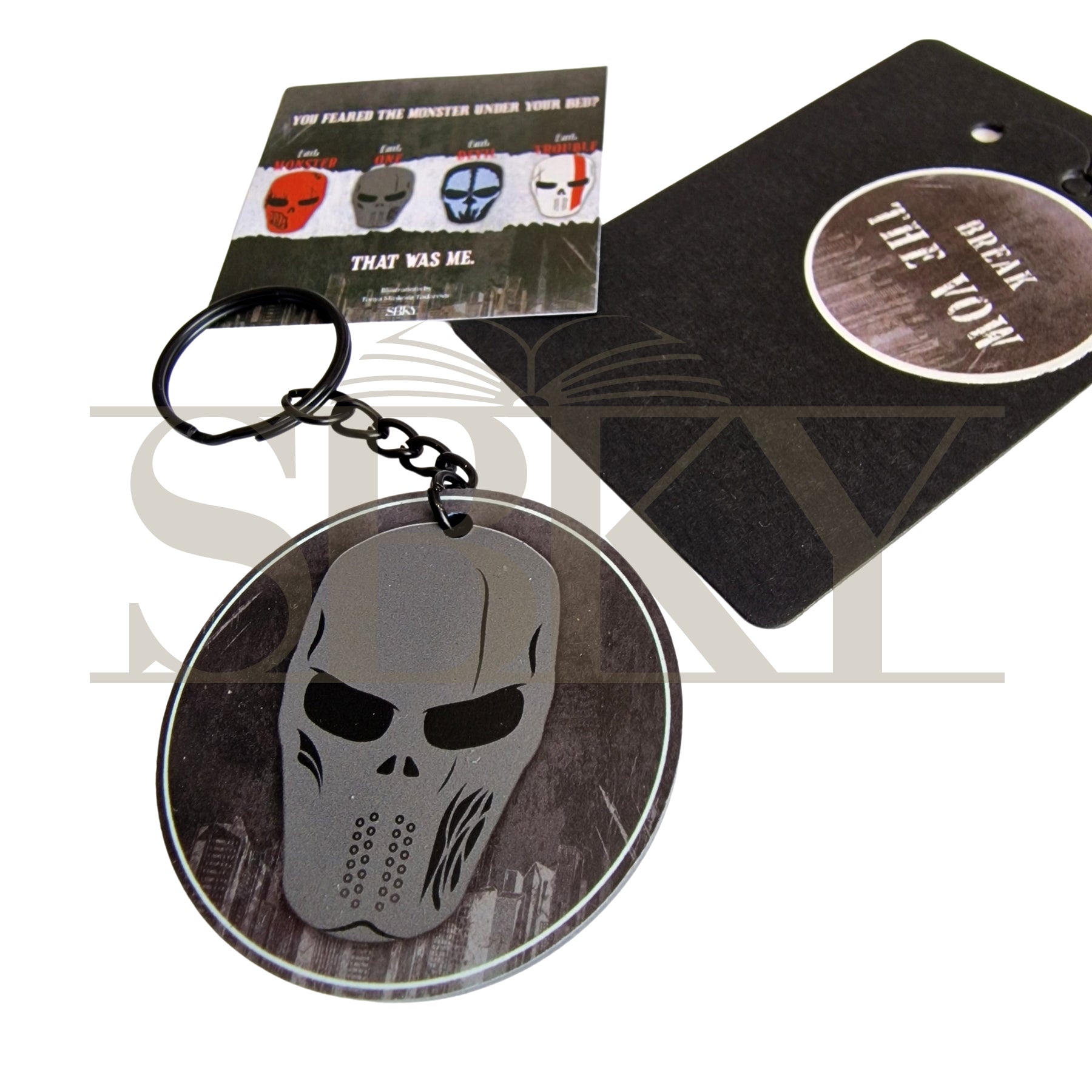 "Grey Mask" Keychain