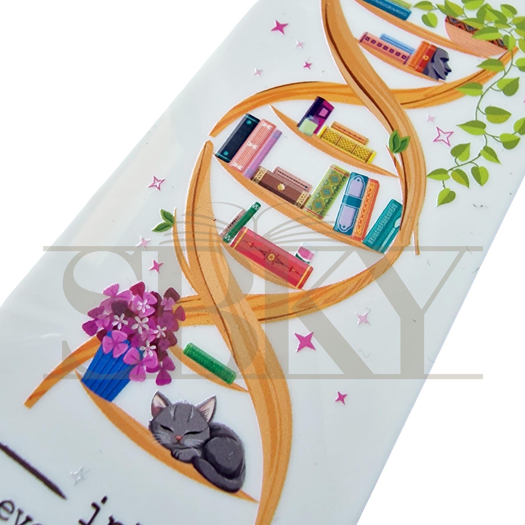 "DNA of Stories" Acrylic Bookmark