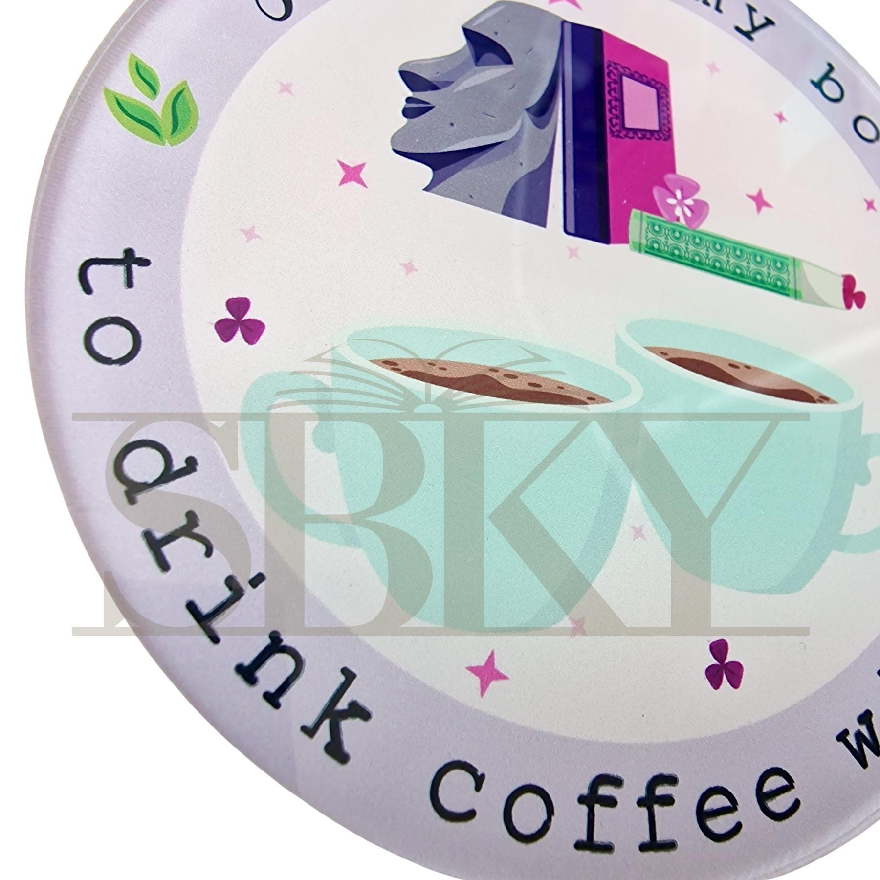 "Bookish Coffee" Coaster