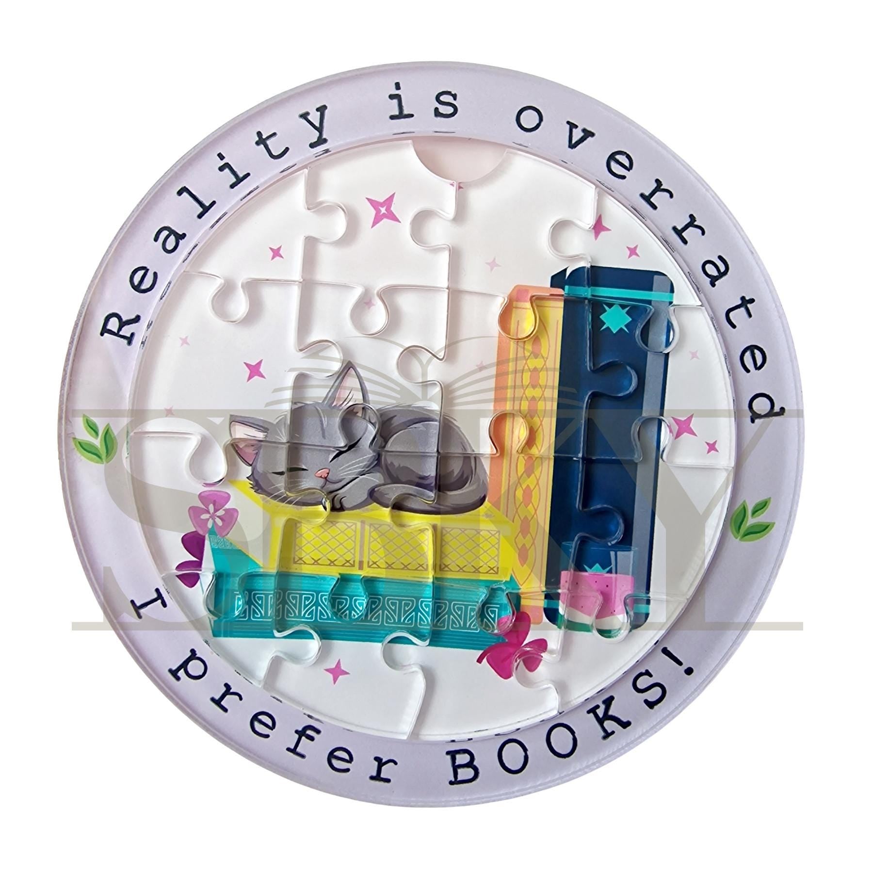 "Reality Is Overrated" Puzzle Coaster