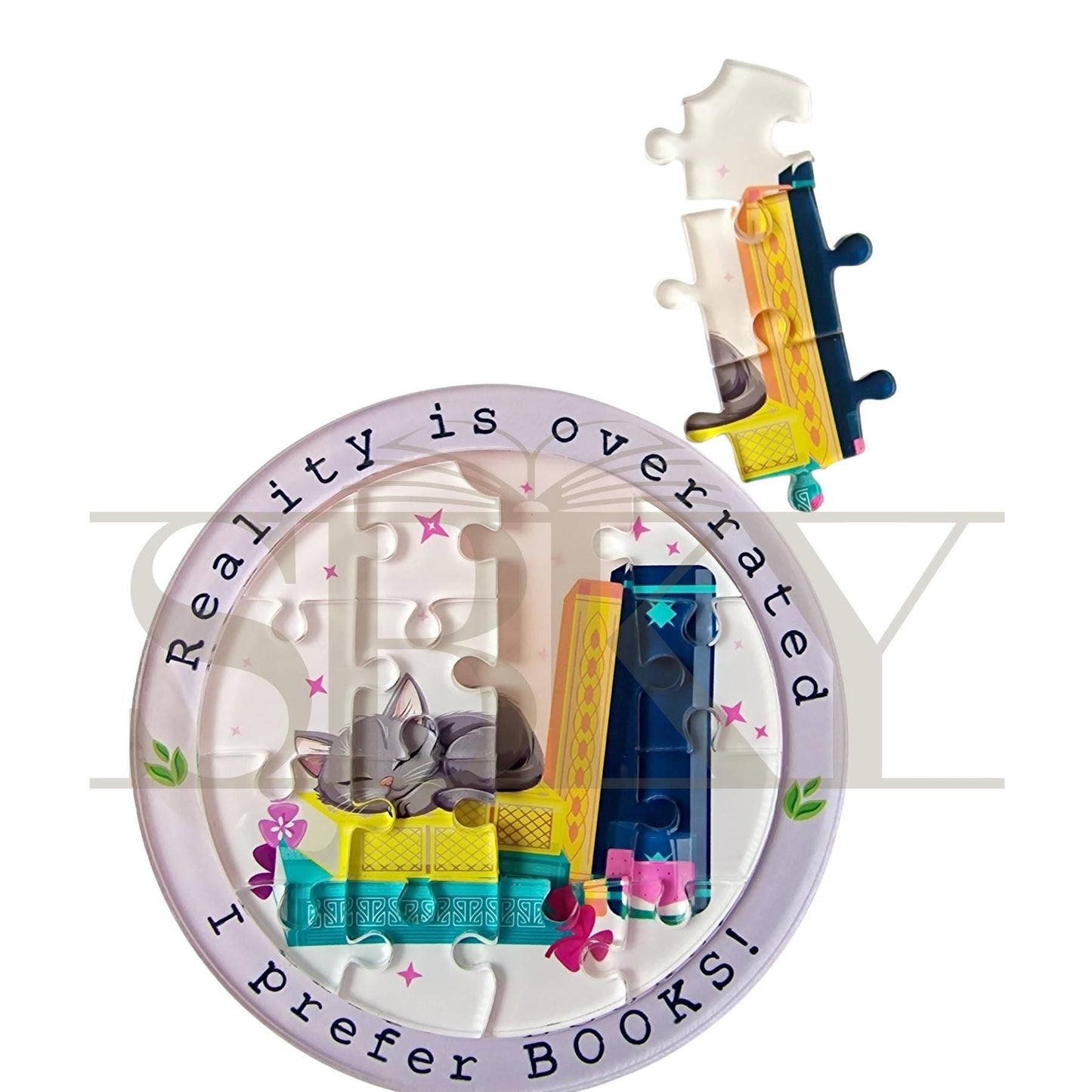 "Reality Is Overrated" Puzzle Coaster