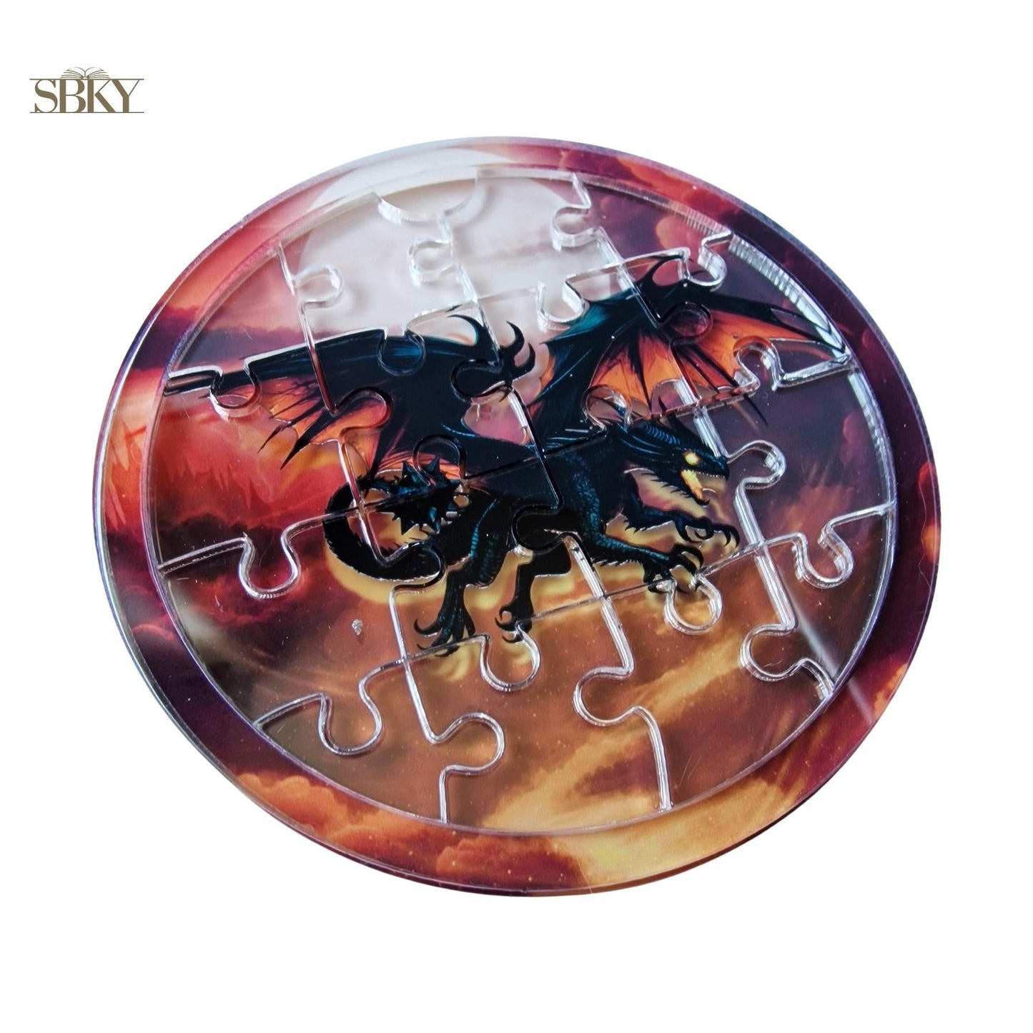 Stormwing Dragon Puzzle Coaster