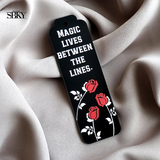 "Magic Lives Between the Lines" Bookmark