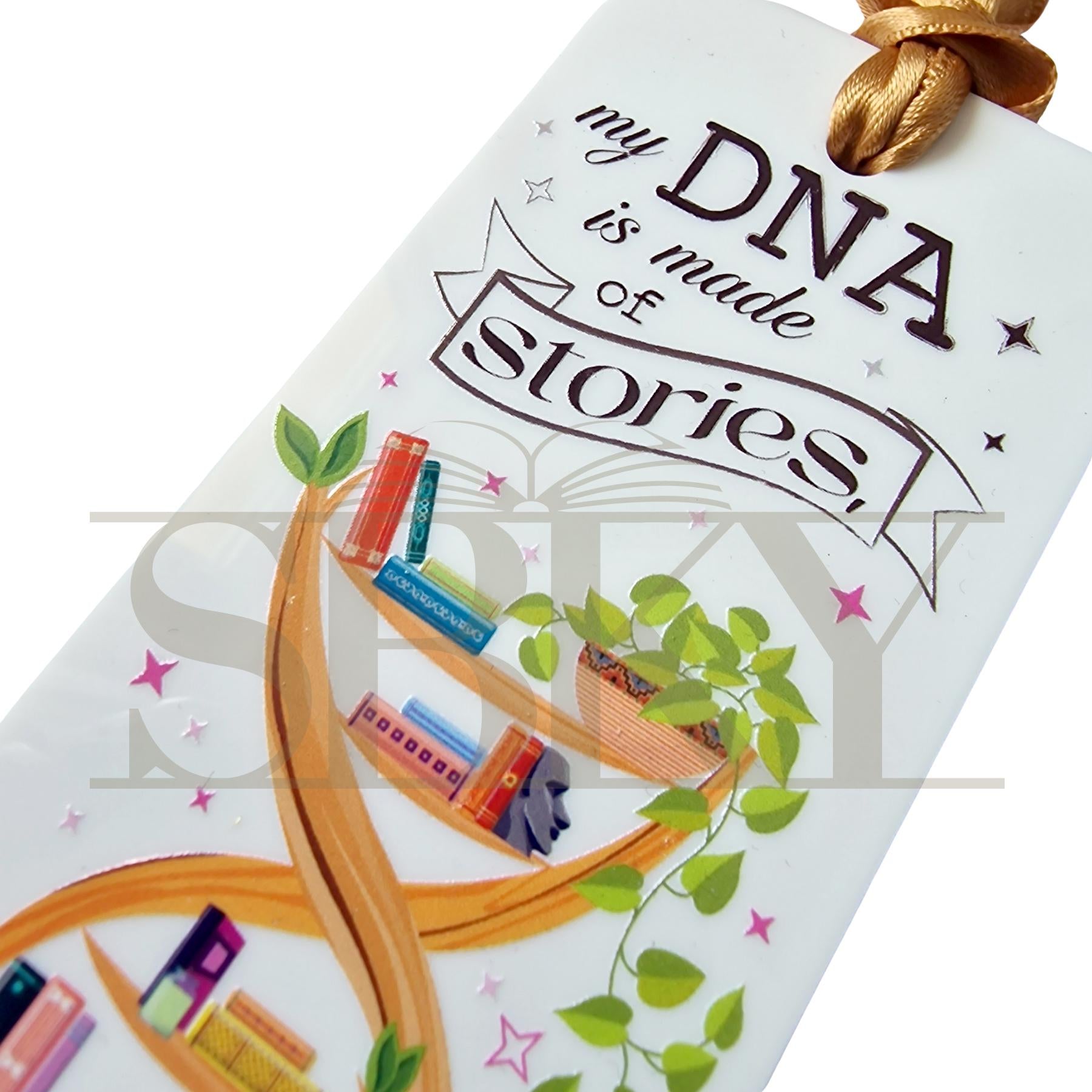 "DNA of Stories" Acrylic Bookmark