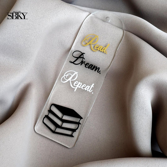 "Read Dream Repeat" Acrylic Bookmark