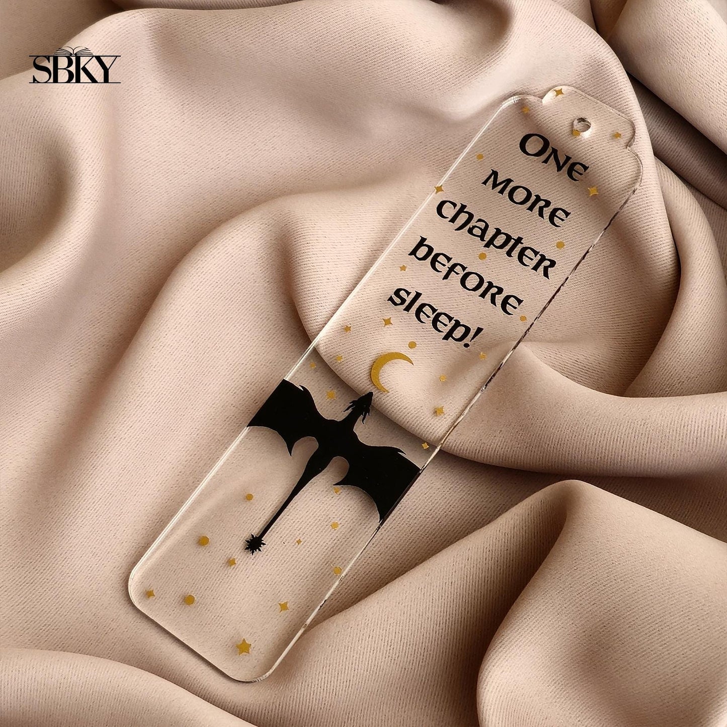 "One More Chapter Before Sleep"  Acrylic Bookmark